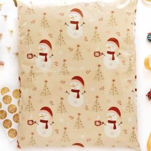 20 10x13 Snowman designer poly mailer
